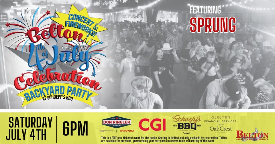 Belton's 4th of July Celebration - Backyard Party at Schoepf's BBQ