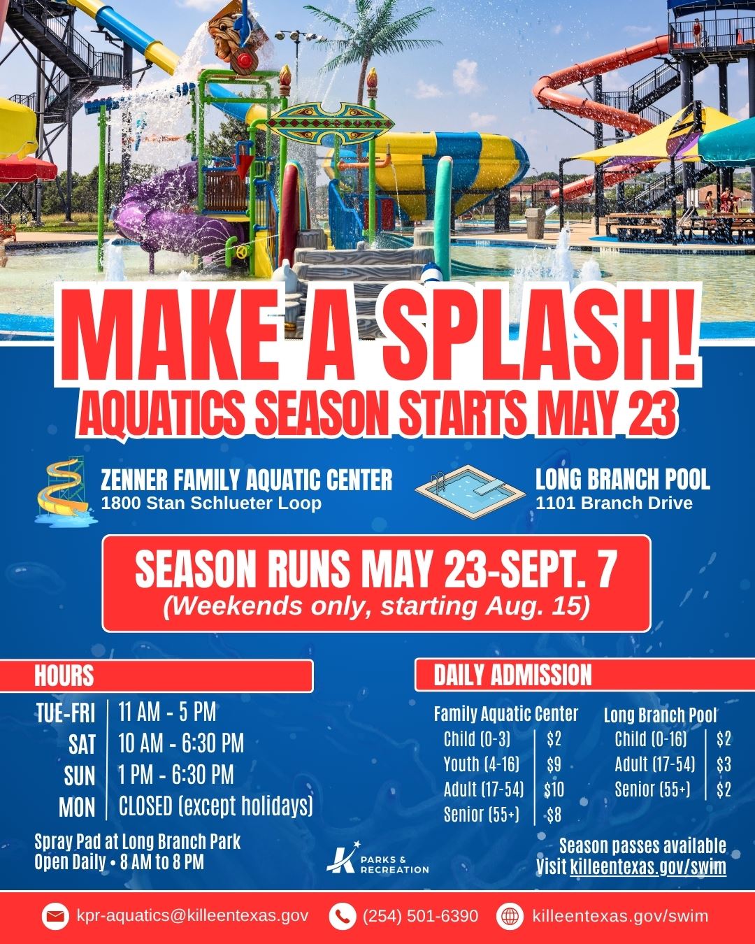 Killeen Aquatics Season for Summer
