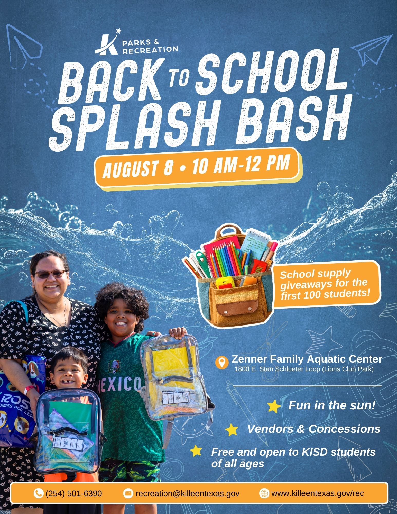 City of Killeen - Back to School Splash Bash