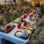 Soldiers across Fort Leonard Wood enjoy Thanksgiving Day meal