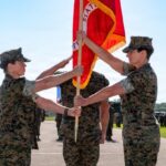 Marine Corps Detachment bids farewell to Mestemacher, welcomes Grissett during ceremony